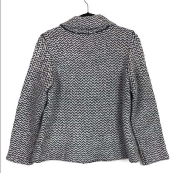 JM Collection M Wool Blend Chevron Striped Sweater - Picture 2 of 6